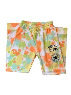 CONVERSE All Star Paint Splatter Joggers / Sweatpants – Neon Orange & Lime